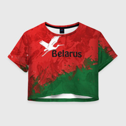 Женская футболка Crop-top 3D Belarus 2