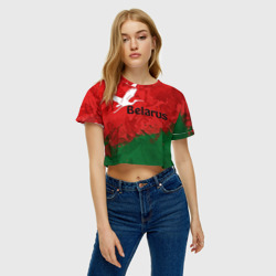 Женская футболка Crop-top 3D Belarus 2 - фото 2