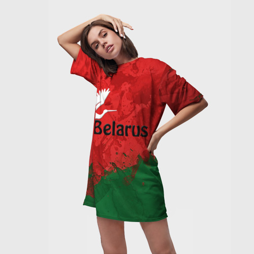 Платье-футболка 3D Belarus 2, цвет 3D печать - фото 3