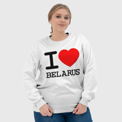 Женский свитшот 3D Люблю Беларусь 3, цвет 3D печать - фото 6
