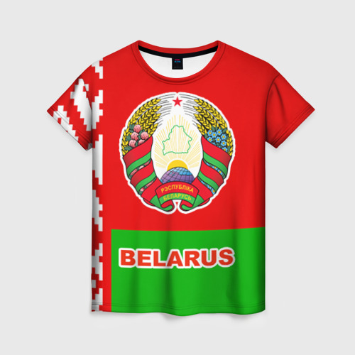 Женская футболка 3D Belarus 5, цвет 3D печать
