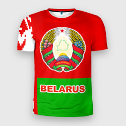 Мужская футболка 3D Slim Belarus 5