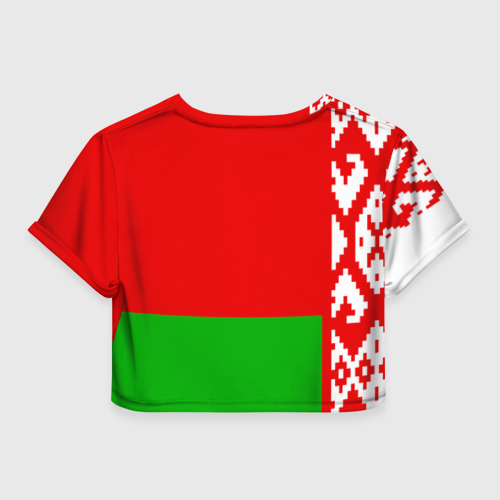 Женская футболка Crop-top 3D Belarus 5, цвет 3D печать - фото 2