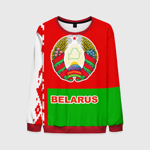 Мужской свитшот 3D Belarus 5, цвет красный