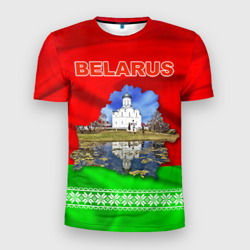 Мужская футболка 3D Slim Belarus 13, цвет 3D печать