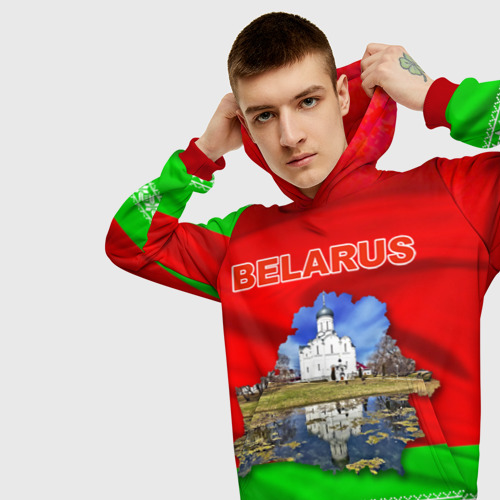 Мужская толстовка 3D Belarus 13, цвет красный - фото 5