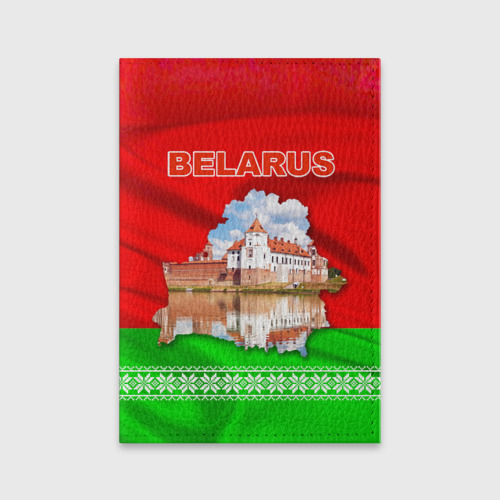 Обложка для паспорта матовая кожа Belarus 14, цвет черный