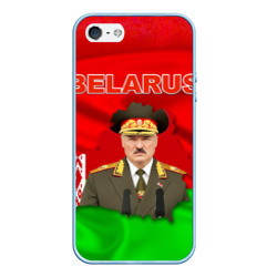 Чехол для iPhone 5/5S матовый Александр Лукашенко - Беларусь