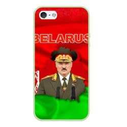 Чехол для iPhone 5/5S матовый Александр Лукашенко - Беларусь