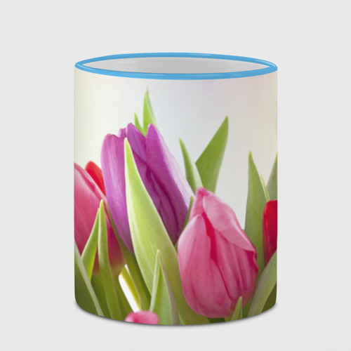 Кружка с полной запечаткой Тюльпаны, цвет Кант небесно-голубой - фото 4
