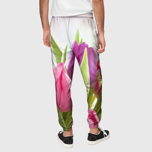Мужские брюки 3D Тюльпаны, цвет 3D печать - фото 5