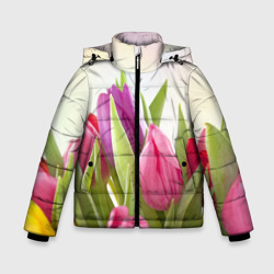Зимняя куртка для мальчиков 3D Тюльпаны