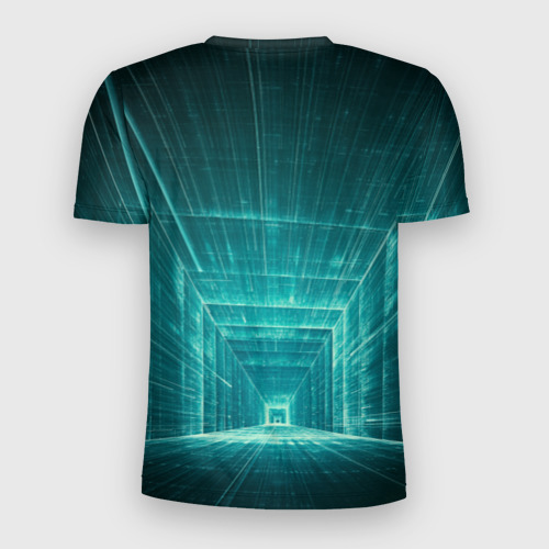 Мужская футболка 3D Slim Цифровой тоннель, цвет 3D печать - фото 2