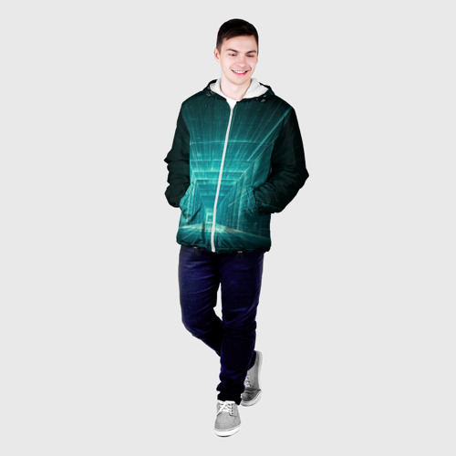 Мужская куртка 3D Цифровой тоннель, цвет 3D печать - фото 3
