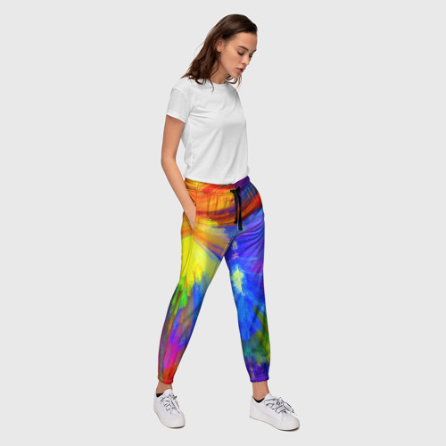 Женские брюки 3D Текстура, цвет 3D печать - фото 5