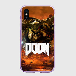 Чехол для iPhone XS Max матовый Doom 4 Hell Cyberdemon