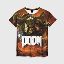 Женская футболка 3D Doom 4 Hell Cyberdemon