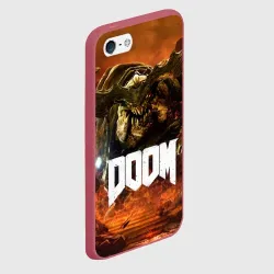 Чехол для iPhone 5/5S матовый Doom 4 Hell Cyberdemon - фото 2