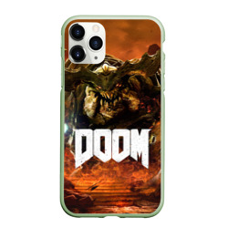 Чехол для iPhone 11 Pro Max матовый Doom 4 Hell Cyberdemon