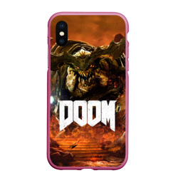 Чехол для iPhone XS Max матовый Doom 4 Hell Cyberdemon