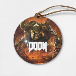 Деревянная игрушка круг Doom 4 Hell Cyberdemon
