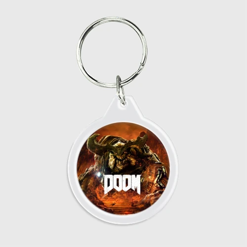 Брелок круглый Doom 4 Hell Cyberdemon