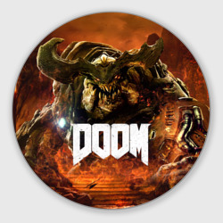 Круглый коврик для мышки Doom 4 Hell Cyberdemon