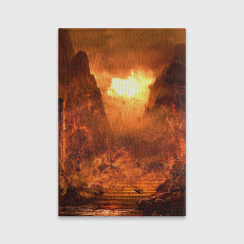 Обложка для паспорта матовая кожа Doom 4 Hell Cyberdemon, цвет черный - фото 2