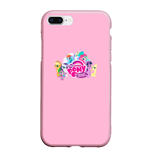 Чехол для iPhone 7Plus/8 Plus матовый My little pony 2, цвет розовый