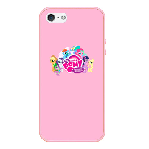 Чехол для iPhone 5/5S матовый My little pony 2, цвет баблгам