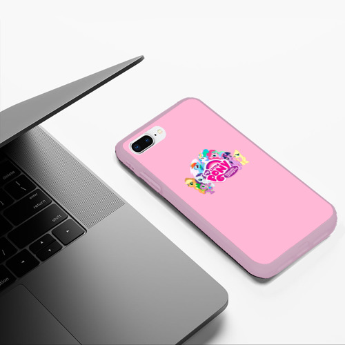 Чехол для iPhone 7Plus/8 Plus матовый My little pony 2, цвет розовый - фото 5