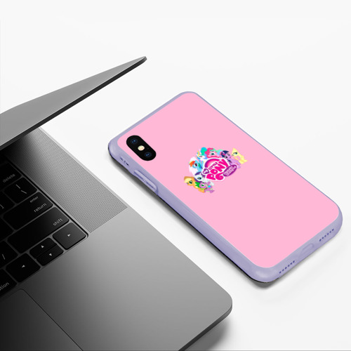 Чехол для iPhone XS Max матовый My little pony 2, цвет светло-сиреневый - фото 5