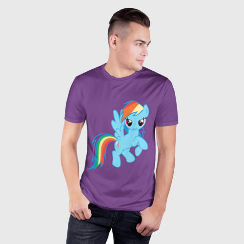 Мужская футболка 3D Slim Me little pony 5, цвет 3D печать - фото 3