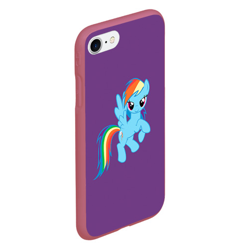 Чехол для iPhone 7/8 матовый Me little pony 5, цвет малиновый - фото 3