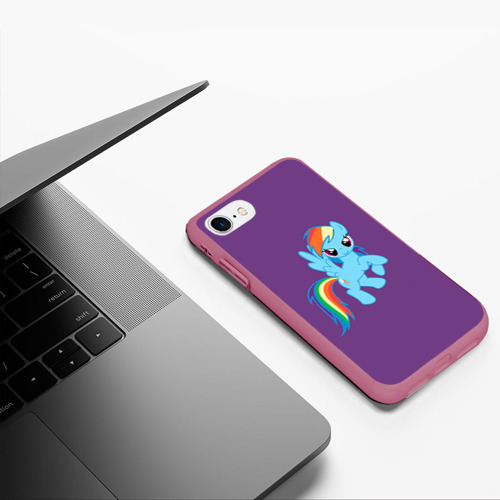 Чехол для iPhone 7/8 матовый Me little pony 5, цвет малиновый - фото 5