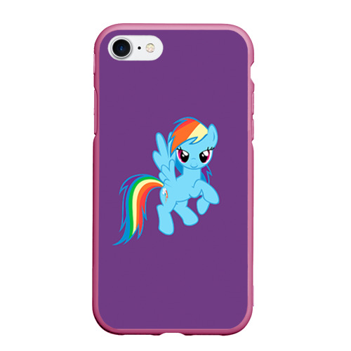 Чехол для iPhone 7/8 матовый Me little pony 5, цвет малиновый