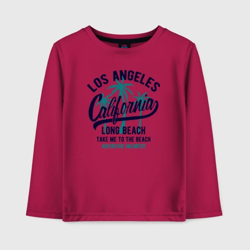 Детский лонгслив хлопок California Los Angeles - take me to the beach