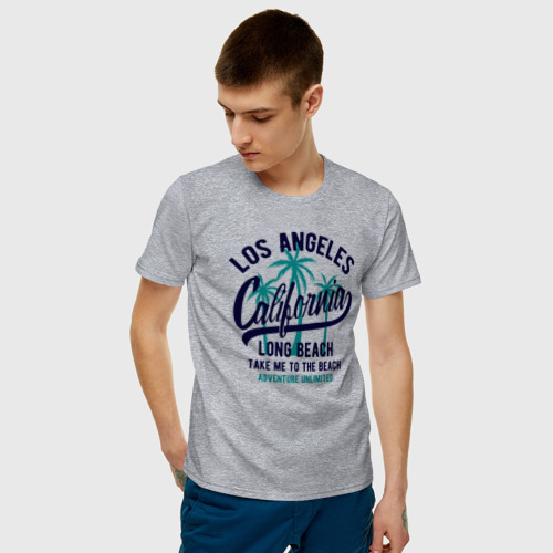 Мужская футболка хлопок California, цвет меланж - фото 3