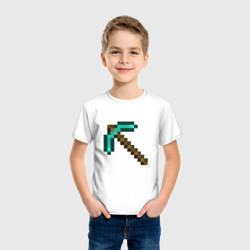 Детская футболка хлопок Майнкрафт, цвет белый - фото 3