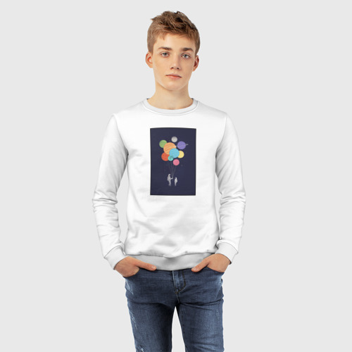 Детский свитшот хлопок Космонавт 3.3, цвет белый - фото 7