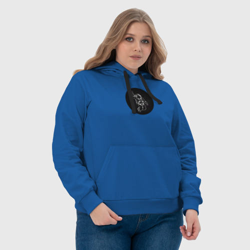 Женская толстовка хлопок Космонавт 9.9, цвет синий - фото 6