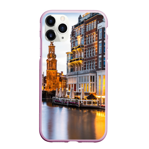 Чехол для iPhone 11 Pro Max матовый Амстердам, цвет розовый