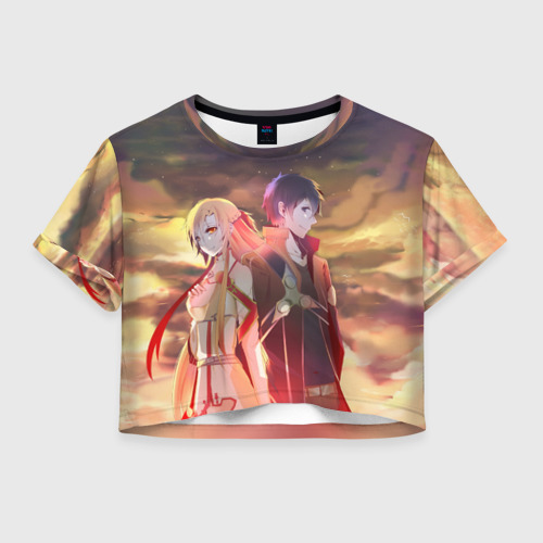 Женская футболка Crop-top 3D Sword Art Online, цвет 3D печать