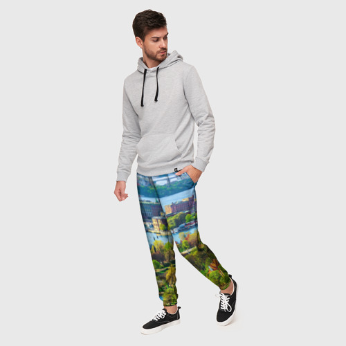 Мужские брюки 3D Швеция, цвет 3D печать - фото 3