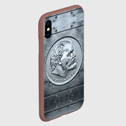 Чехол для iPhone XS Max матовый Советский железный рубль - юбилейный - фото 2
