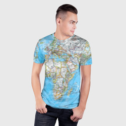 Мужская футболка 3D Slim Карта 2 - фото 2