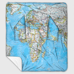 Плед с рукавами Карта мира - политическая