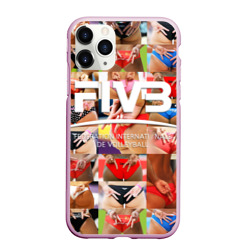 Чехол для iPhone 11 Pro Max матовый Волейбол  скрытые знаки FIVB