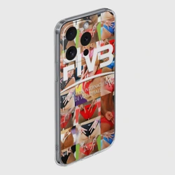 Чехол для iPhone 15 Pro Max силиконовый с защитой камеры Волейбол  скрытые знаки FIVB - фото 2