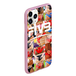 Чехол для iPhone 11 Pro Max матовый Волейбол  скрытые знаки FIVB - фото 2